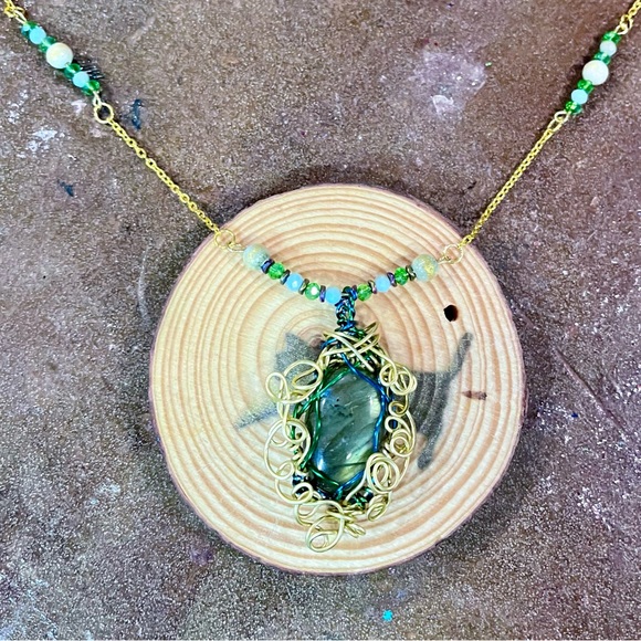 Beaded Labradorite Fashion Necklace - Picture 3 of 6